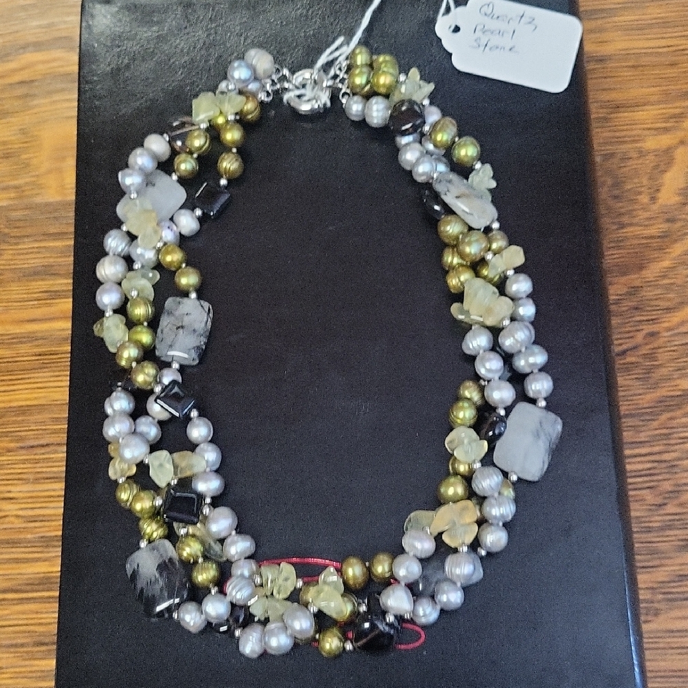 Elegant Multi-Strand Beaded Necklace - Picture 1 of 10